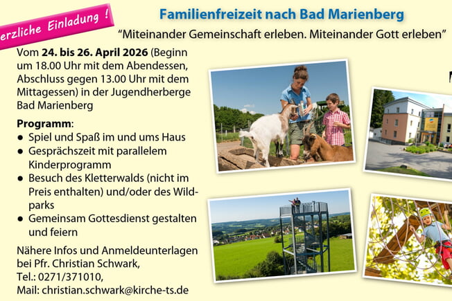 Familienfreizeit 2026 in Bad Marienberg